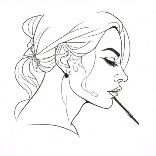 Lady Head Shush Pose Male