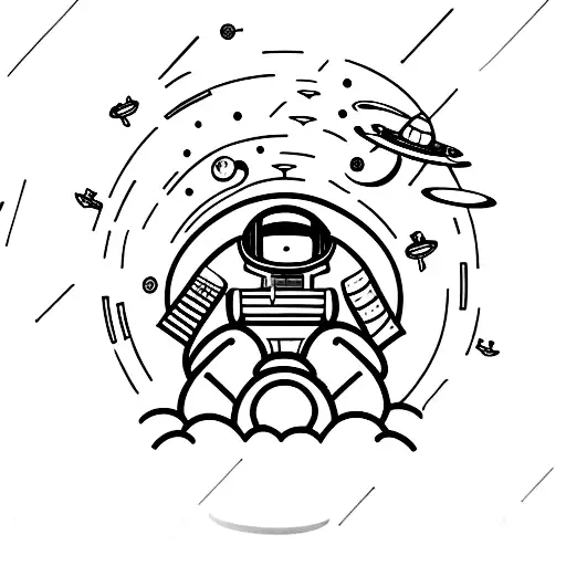 Astronaut With Piano