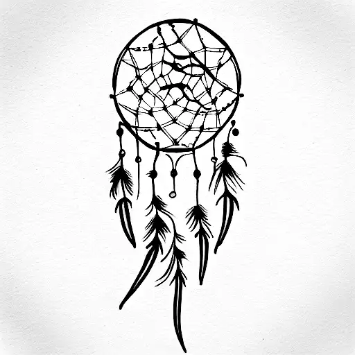 Dreamcatcher With One Continuous Line