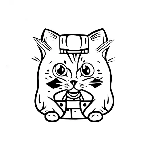 Cute Cat With A Katana