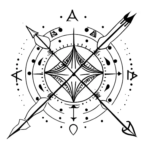 Arrow Whit Compass