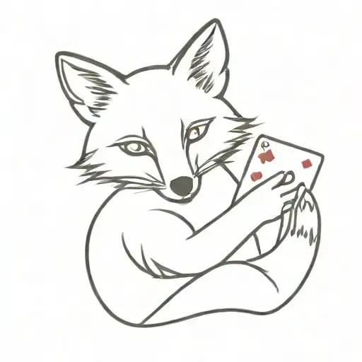 Fox Holding Cards