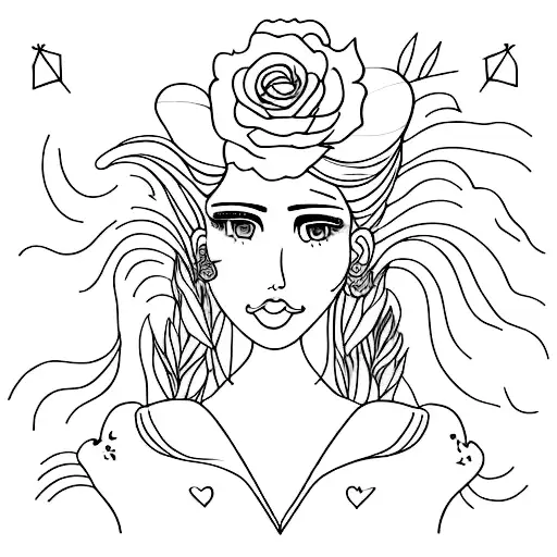 Self Love Girl With Gladiolus Flower