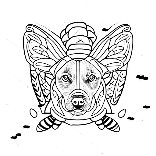 Honey Bee Pine Tree Chocolate Labrador Retriever