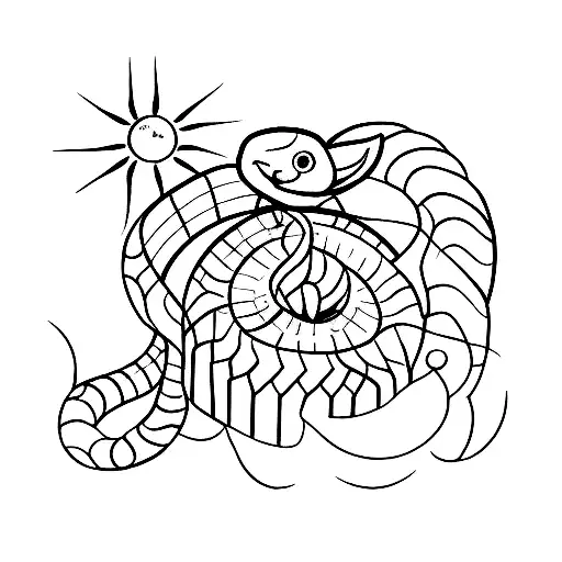 In Front Of Cactus Sun In The Middle