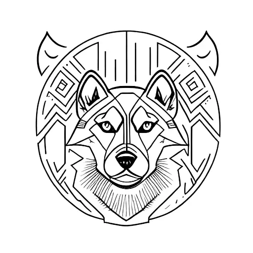 Husky With Mountain Backdrop