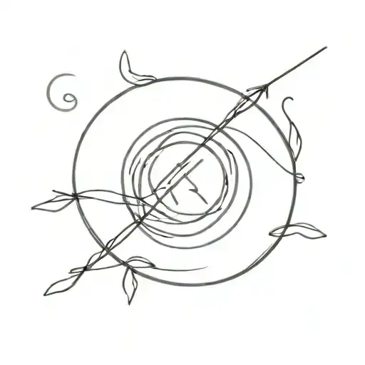 Via Letters In Circle Made