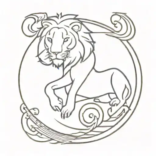 Tattoo On The Theme Of Music And Piano With My Astrological Sign Of Leo And On The Male Forearm With