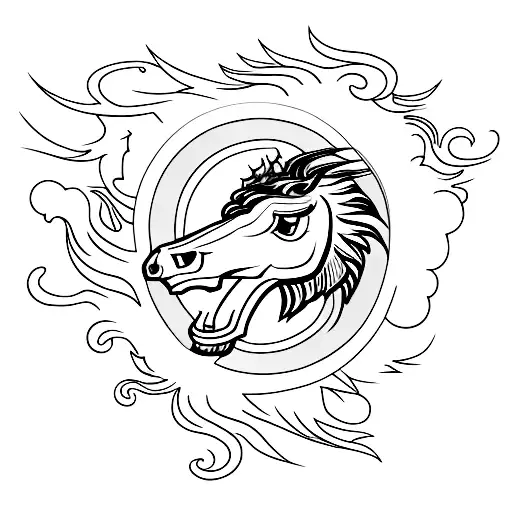 Car Ford Mustang With Flame