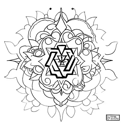 All Chakras Black Ink 2X2
