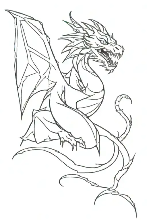 Dragon Looking Up Ice