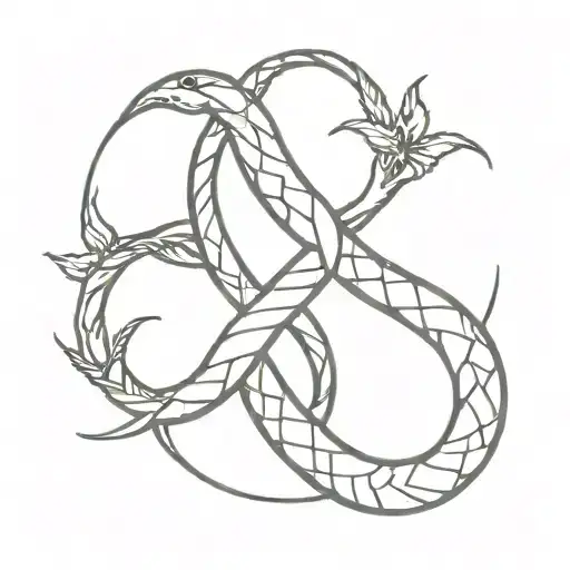 Thorns And Brances With Snake Theme