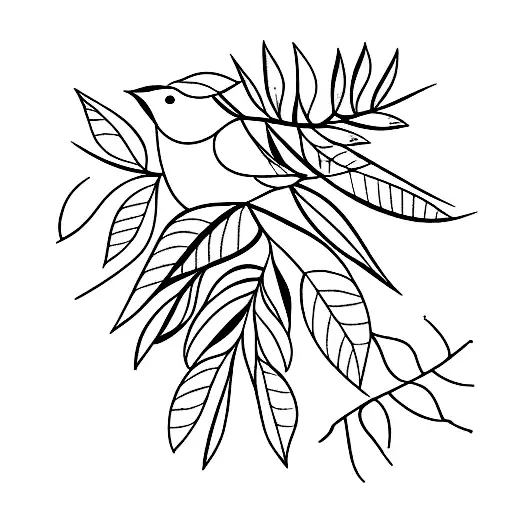 Bird With Olive Branches