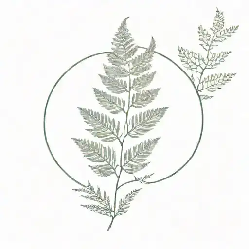Fern Leaf Lines Around