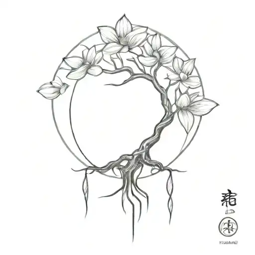 Tree Of Life With Lotus Flower