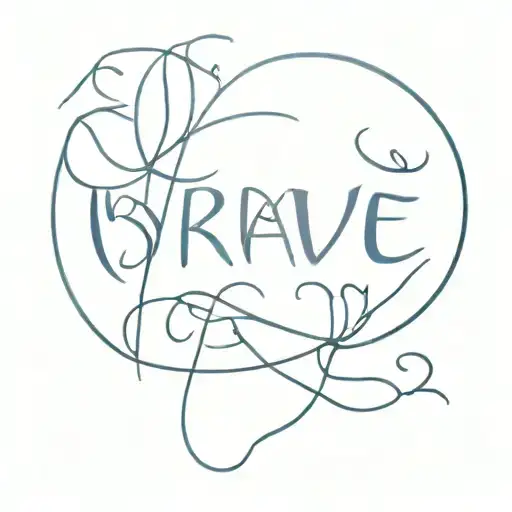 Brave Word Navy Blue