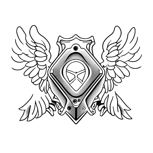 Glock 48 With Angel Wings And Halo