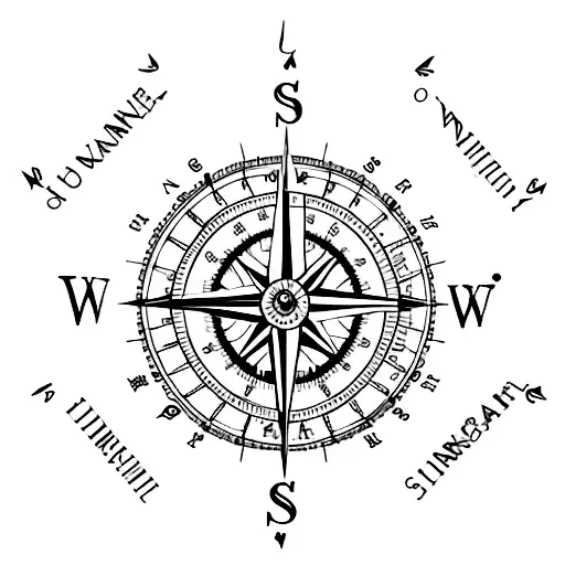 A Compass With The Words 'Find Your Way' As A Reminder To Stay Focused And Determined