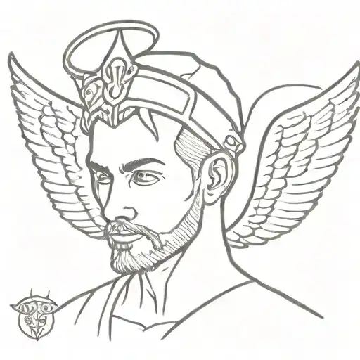 Emergency Nurse Man With Third Eye And Angel Wings And Devil Horns