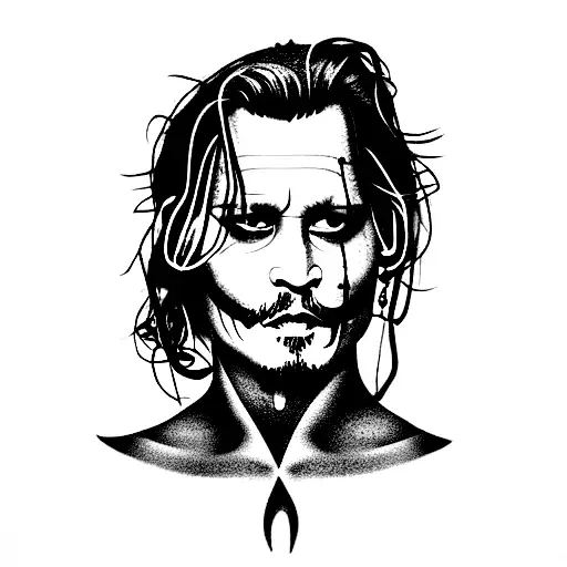 One Line Picture Johnny Depp