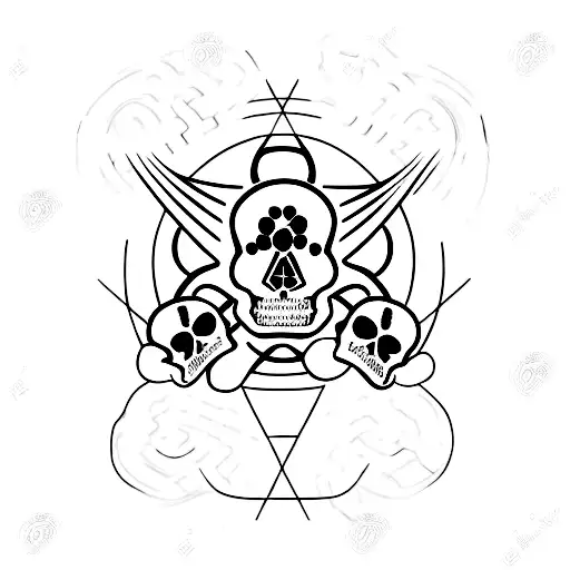 Skull With Radiation Symbol