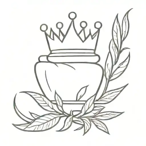 Crown With An Olive Branch All In Black