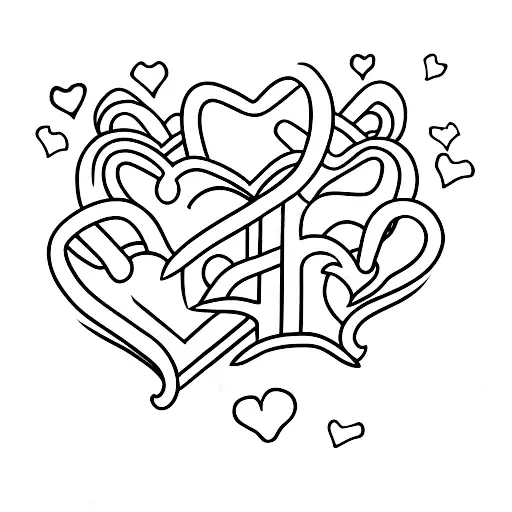 A Father Holding A Lot Of Hearts And Gives One To His Son