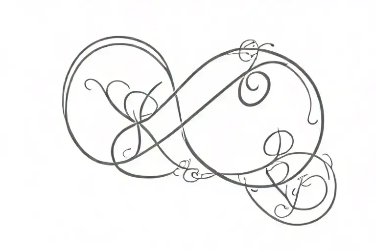 Infinity Symbol With Parents Signatures