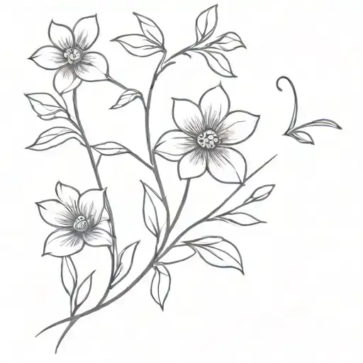 Violet Flower Three Little Birds