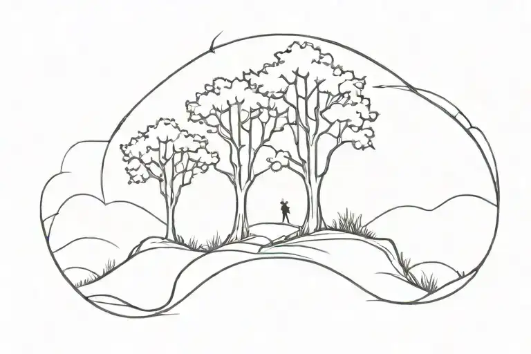 Outdoor Hiking Trail Tree Stream