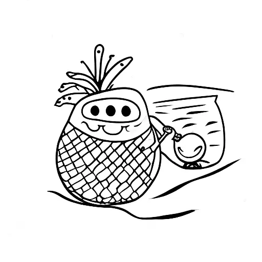 A Lemon With Arms And Legs Seated In The Beach Watching The Sunset