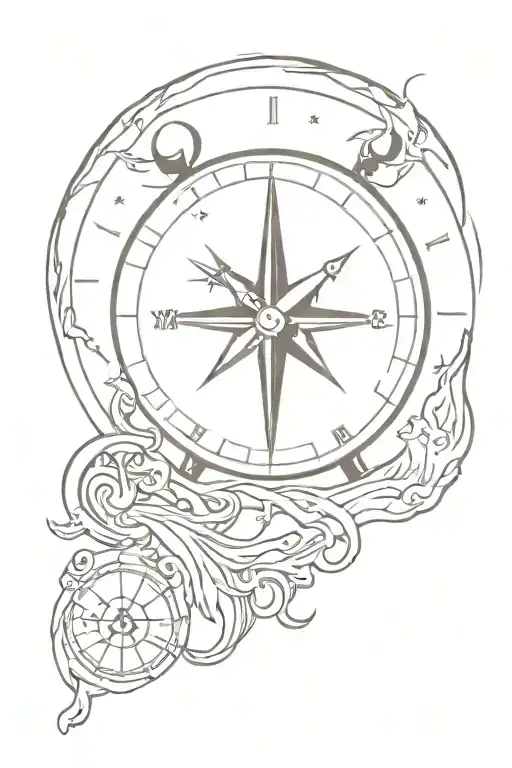 Moon Clock Compass Capricorn