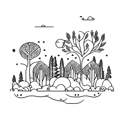 Tree Sleeve With Woodland Animals