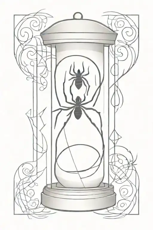 Spider Inside Hourglass