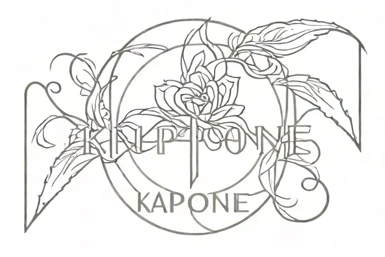 The Word 'Kapone' Tattoo Design