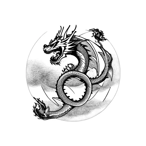 Signo Infinito Con Dragon