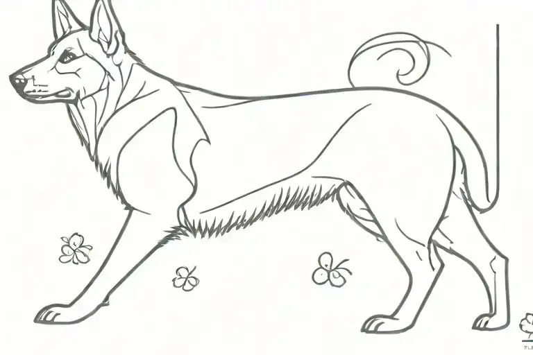The Emma Forms The Shape Of A German Shepherd Dog With Its Letters