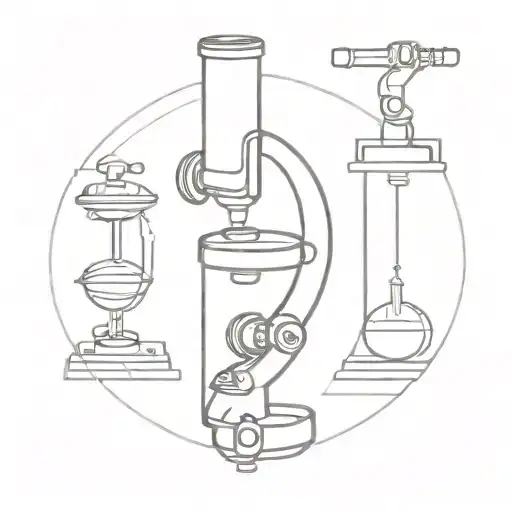 Microscope Surrounded By Dna