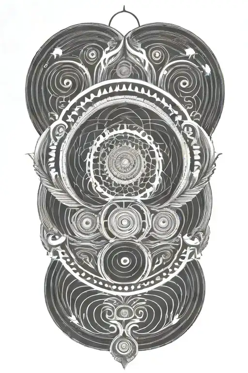 Fibonacci Spiral Pattern Incorporating Elements