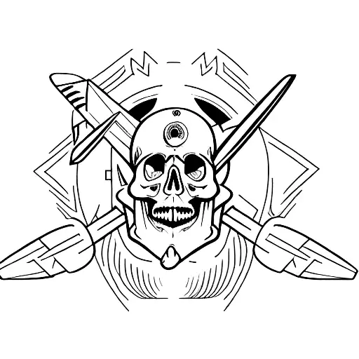 Plane With Skull