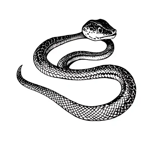 A Simple Sketch A Rattle Snake