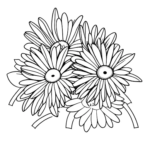 A Daisy And A Violet With Crossing Stems