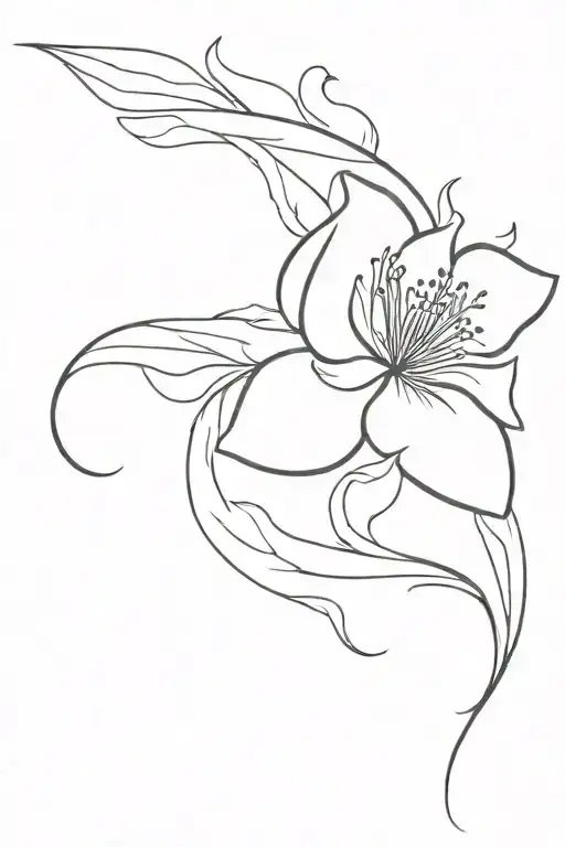 Flower With Petals On Fire