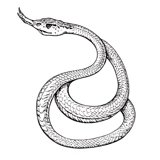 A Simple Sketch A Rattle Snake
