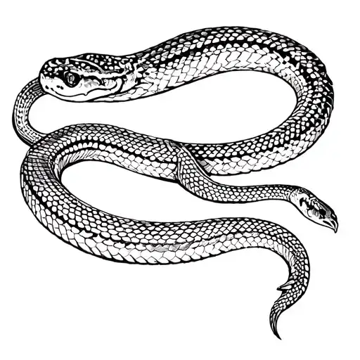 Sketch Of A Rattle Snake