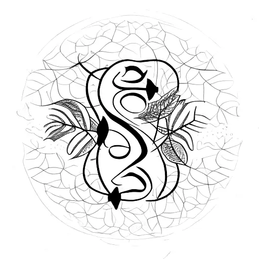 Drake's Equation In A Circle On Inside Of Arm With Fine Delicate And Minimalistic Vines And Leaves