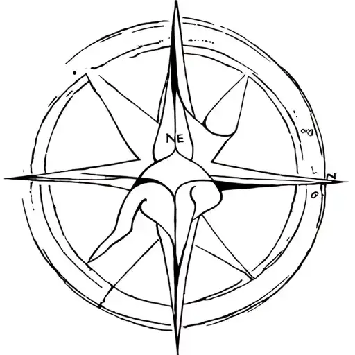 Taurus Constellation Intertwined With Compass