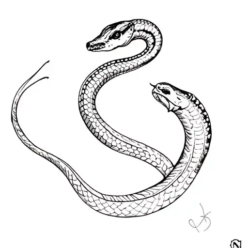 A Simple Sketch A Rattle Snake