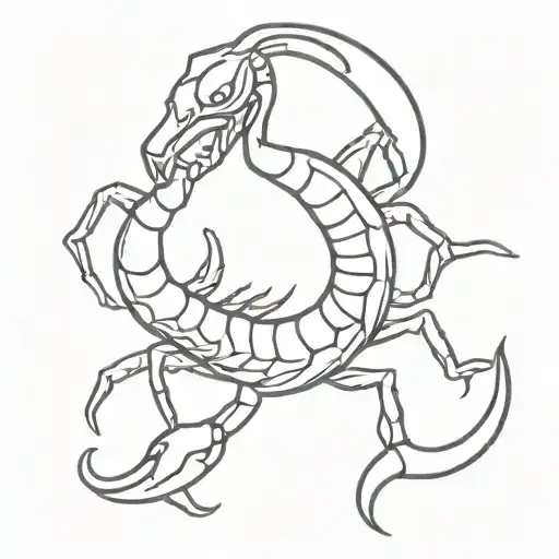 A Scorpion Protecting A Pisces Sign