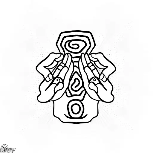 Hand In Gyan Mudra And A Rosary